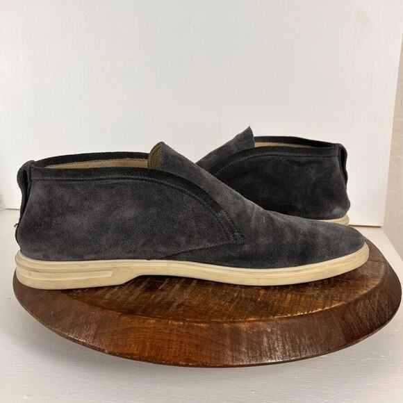 Peter Millar Boots Men's Size 9.5 Dark Gray Excursionist Chukka Suede Slip On - Picture 9 of 13